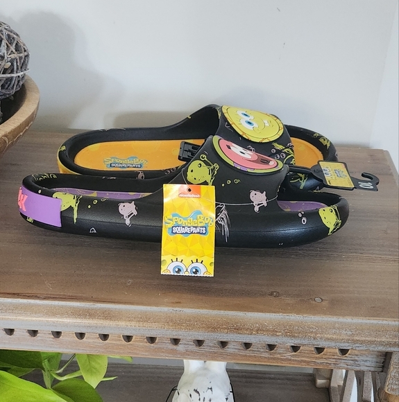 🩴 SpongeBob SquarePants Slide Sandals – Men's Size 10 NWT Fun Patrick Star NEW - Picture 3 of 16
